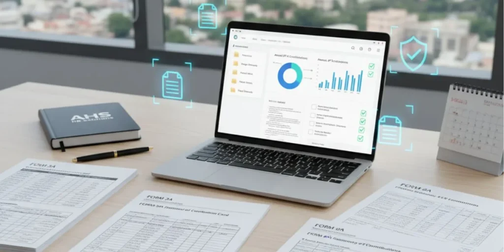 Image includes mandatory forms and records for Pf registration
